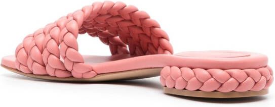 Gianvito Rossi Boemia sandalen van gevlochten leer Roze