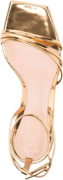 Gianvito Rossi Brielle 60mm spiegelende leren sandalen Goud