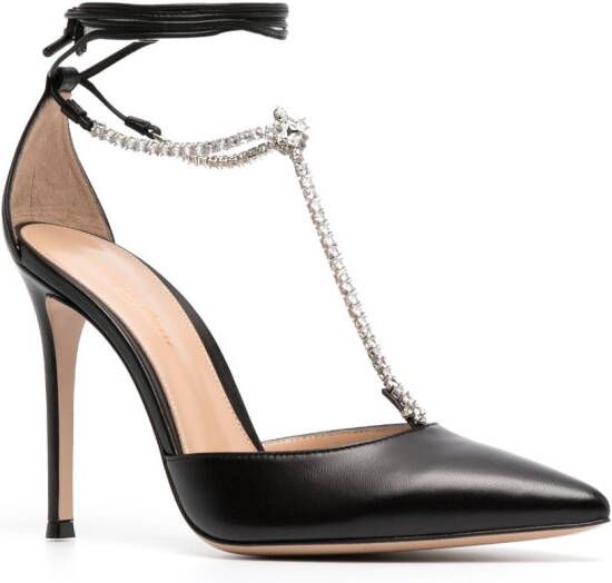 Gianvito Rossi Brilliant 105 pumps verfraaid met kristallen Zwart
