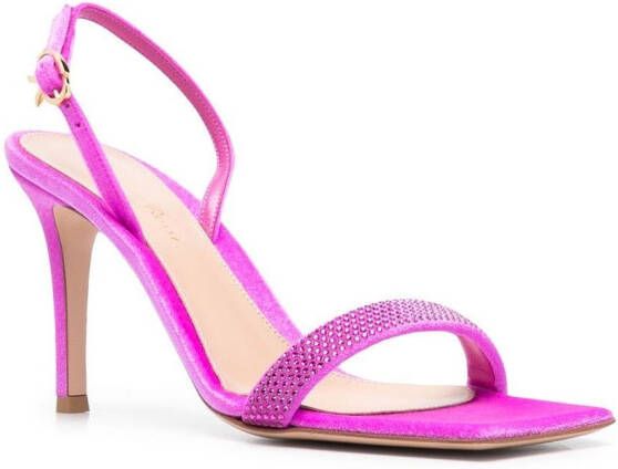 Gianvito Rossi Britney sandalen verfraaid met stras Roze