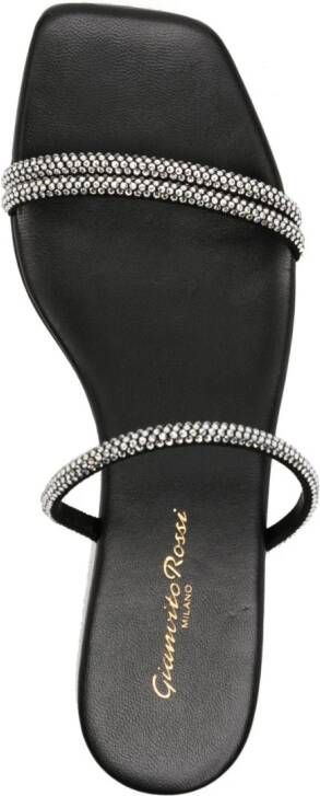 Gianvito Rossi Cannes leren sandalen Zwart