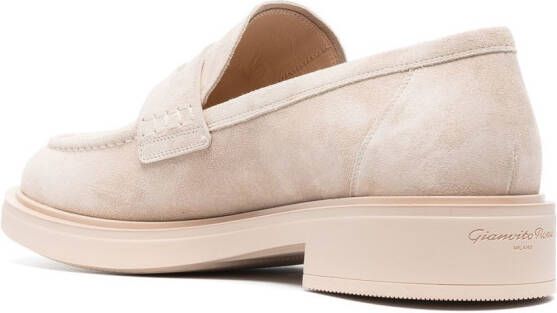 Gianvito Rossi Harris suède loafers Beige