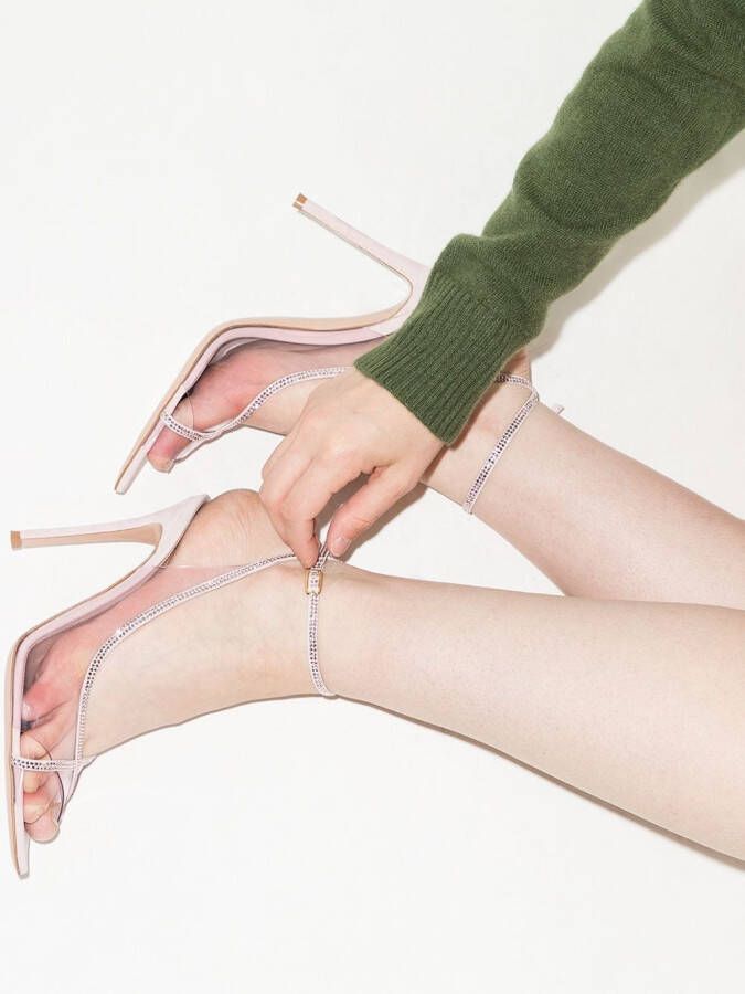 Gianvito Rossi Crystelle slingback sandalen Roze
