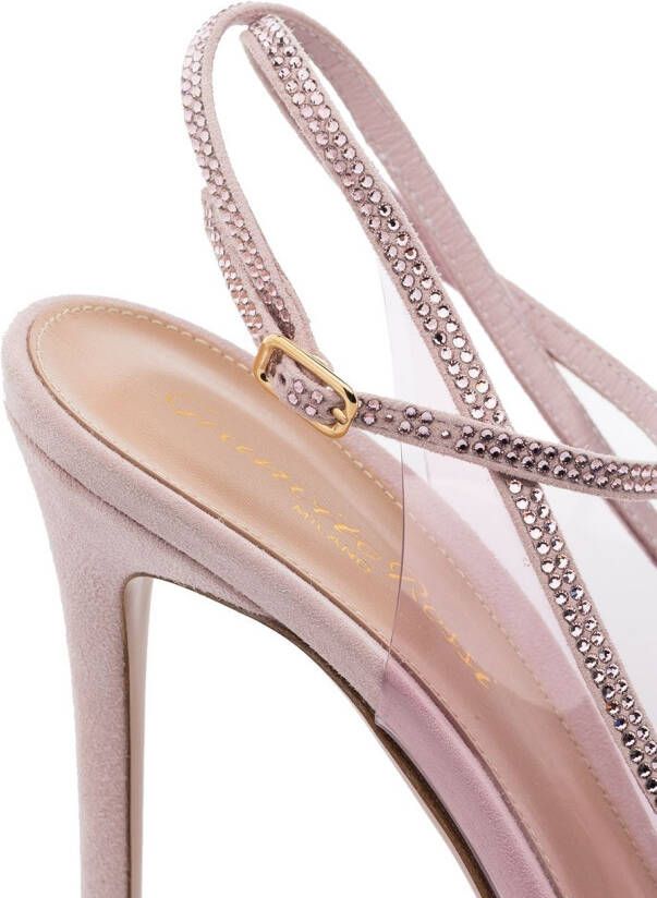 Gianvito Rossi Crystelle slingback sandalen Roze