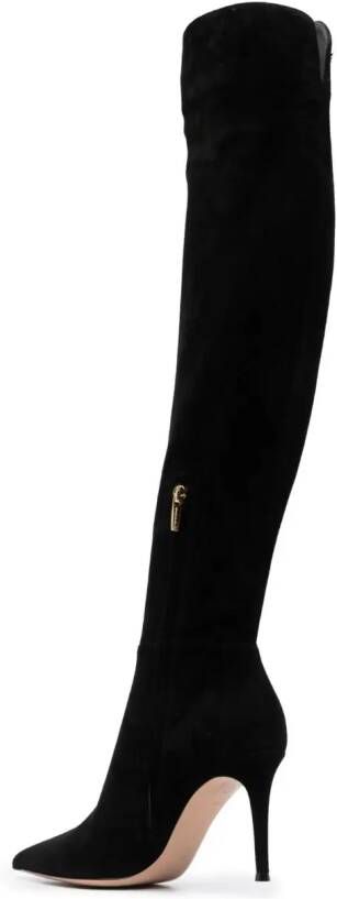 Gianvito Rossi Cuissarde 90mm knee-length boots Zwart