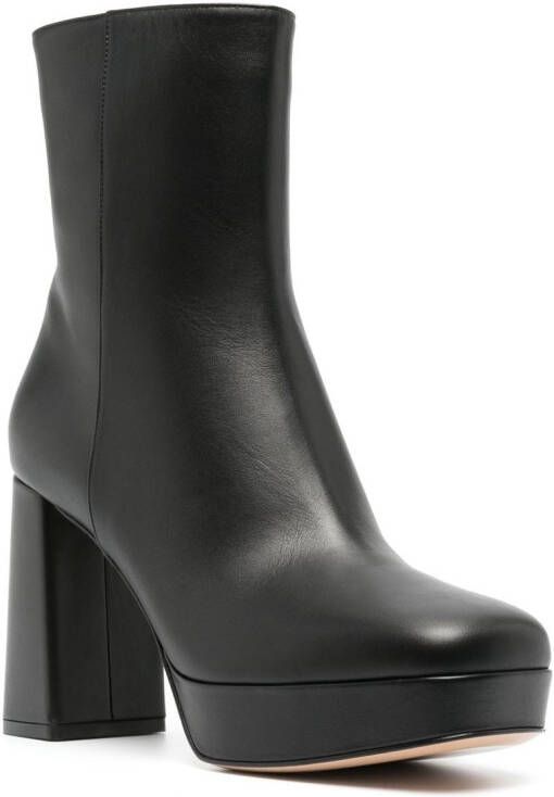 Gianvito Rossi 100 mm Daisen enkellaarzen Zwart