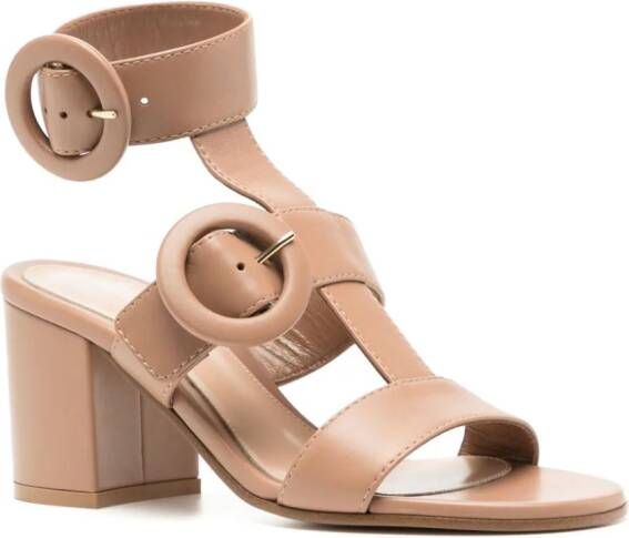 Gianvito Rossi Leren sandalen Beige