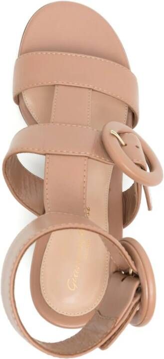 Gianvito Rossi Leren sandalen Beige