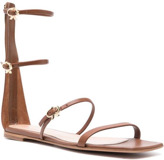 Gianvito Rossi Downtown leren sandalen Bruin