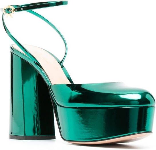 Gianvito Rossi Dua pumps met plateauzool Groen