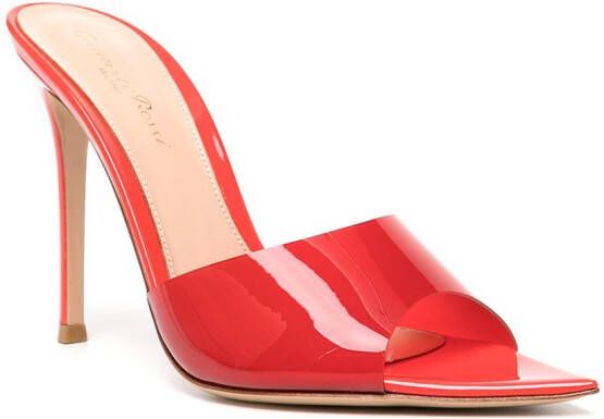 Gianvito Rossi Elle doorzichtige sandalen Rood