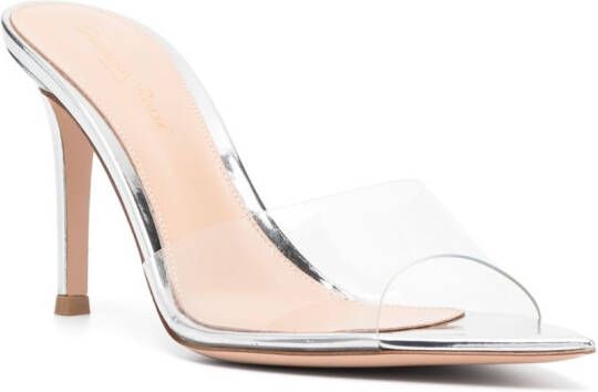 Gianvito Rossi Elle metallic muiltjes Wit