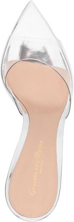 Gianvito Rossi 85 mm Elle sandalen met doorzichtig bandje Wit