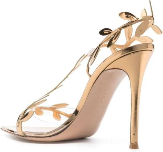 Gianvito Rossi Flavia leren sandalen Goud