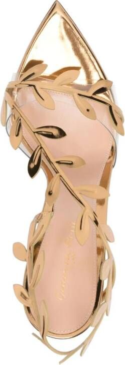 Gianvito Rossi Flavia leren sandalen Goud