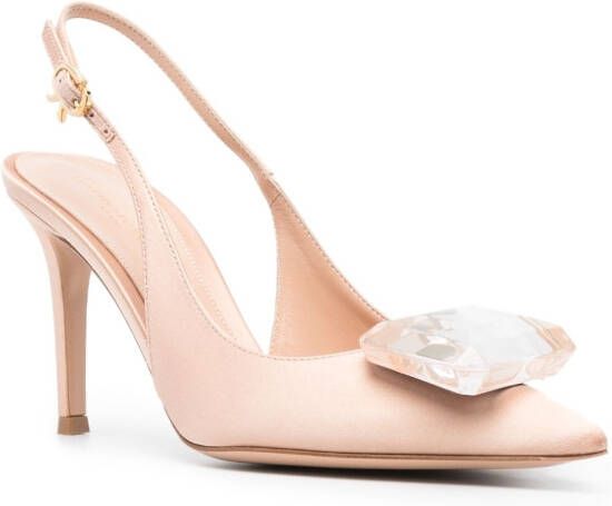 Gianvito Rossi Satijnen sjaal Beige