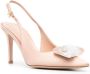 Gianvito Rossi Satijnen sjaal Beige - Thumbnail 2