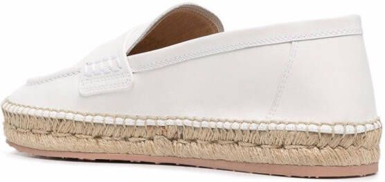 Gianvito Rossi Geweven raffia espadrilles Wit