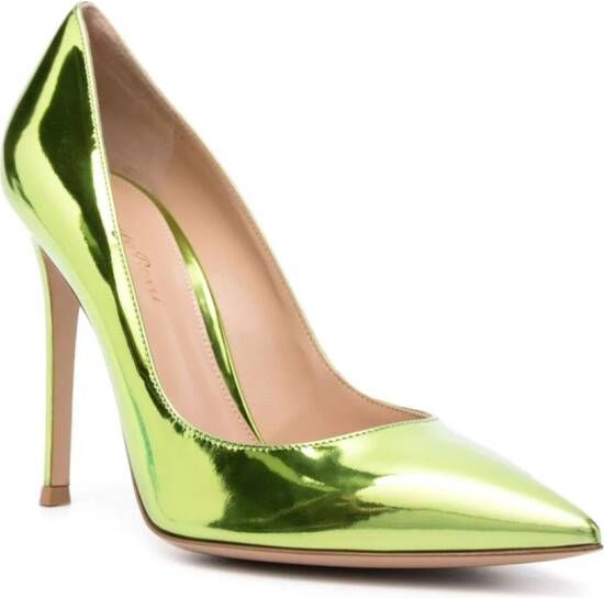 Gianvito Rossi Gianvito pumps met metallic-effect Groen