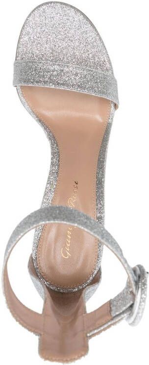 Gianvito Rossi Sandalen met glitter Zilver