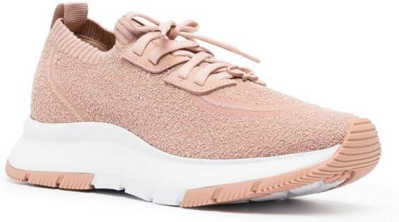 Gianvito Rossi Glover stretch-bouclé sneakers Roze