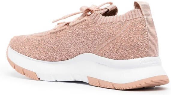 Gianvito Rossi Glover stretch-bouclé sneakers Roze