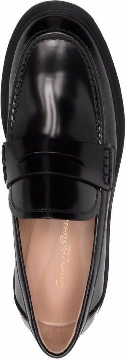 Gianvito Rossi Harris leren loafers Zwart