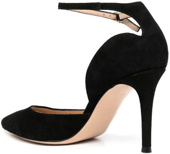 Gianvito Rossi Hayette 85 mm suède pumps Zwart