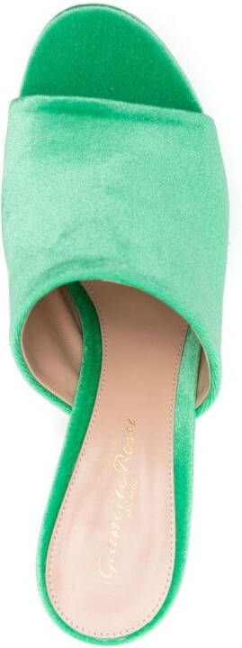 Gianvito Rossi Holly chenille muiltjes Groen