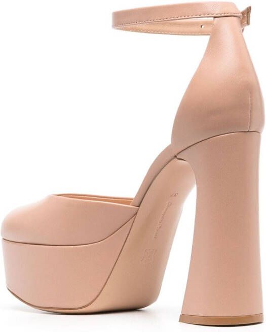 Gianvito Rossi Holly D'Orsay pumps met plateauzool Beige