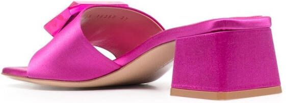 Gianvito Rossi Jaipur satijnen muiltjes Roze