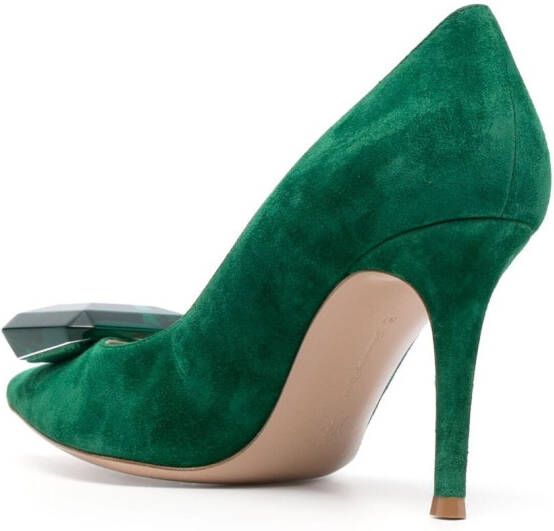 Gianvito Rossi Jaipur pumps met edelsteen Groen