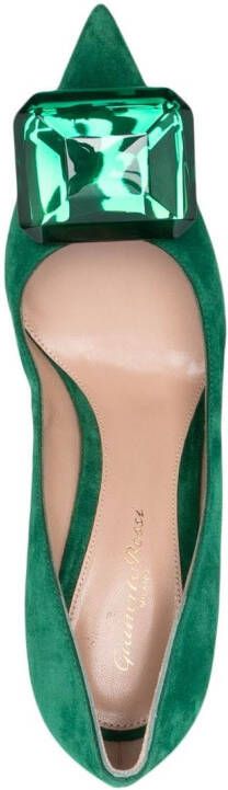 Gianvito Rossi Jaipur pumps met edelsteen Groen