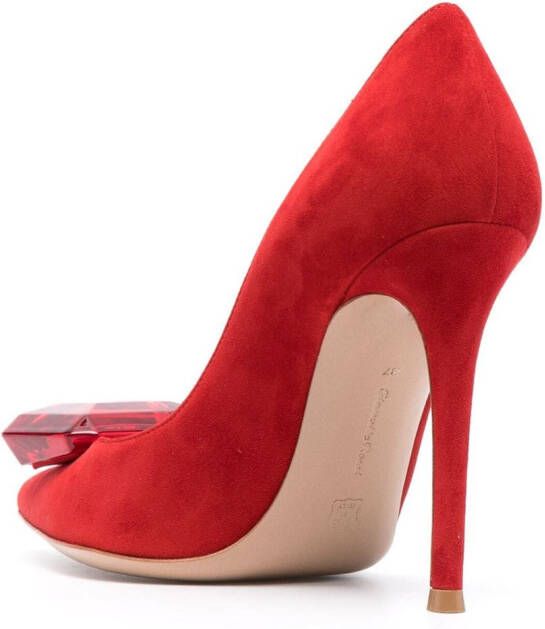 Gianvito Rossi Jaipur pumps met edelsteen Rood