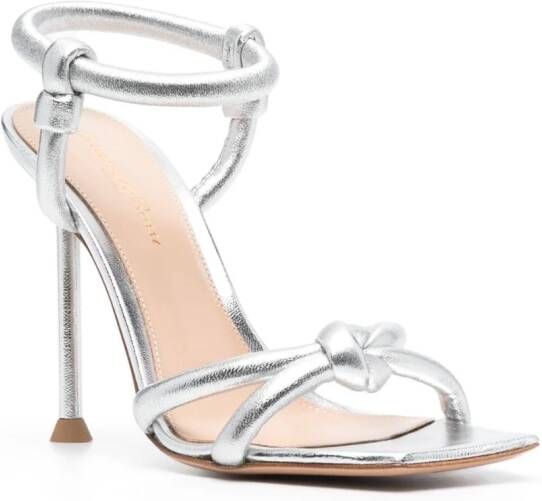 Gianvito Rossi Juno 110mm metallic sandals Grijs