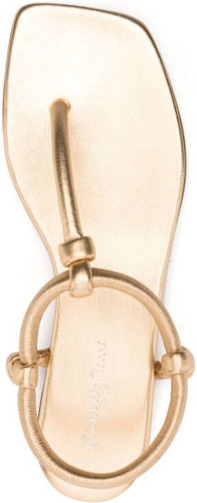 Gianvito Rossi Juno leren sandalen met bandje Goud