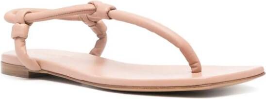 Gianvito Rossi Juno Thong leren sandalen Beige