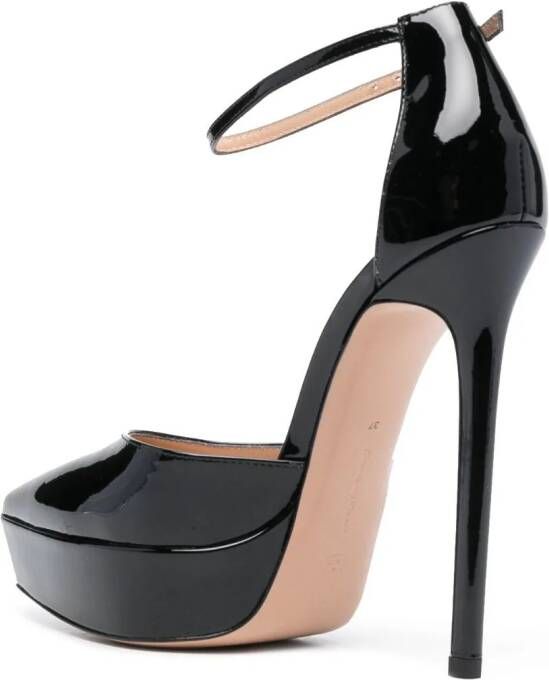 Gianvito Rossi Kasia pumps met lakleren hak Zwart