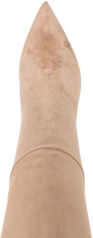 Gianvito Rossi Laarzen met puntige neus Beige