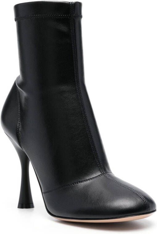 Gianvito Rossi Lacens enkellaarzen Zwart