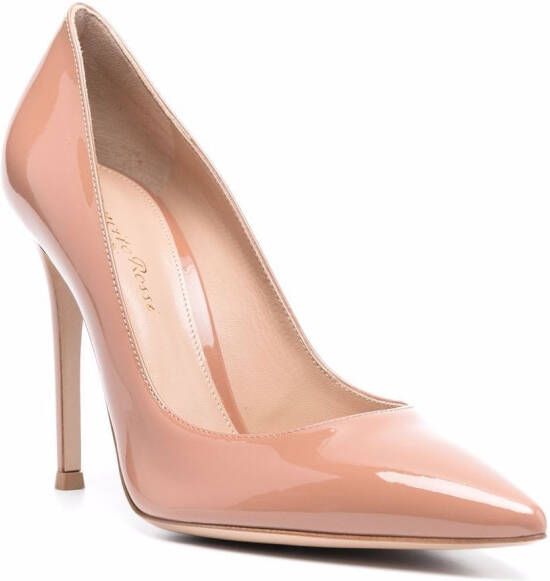 Gianvito Rossi Lakleren pumps Beige Schoenen.nl