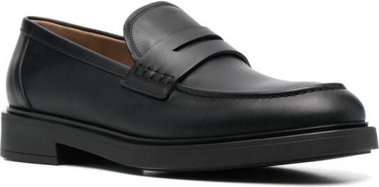 Gianvito Rossi Leren loafers Zwart
