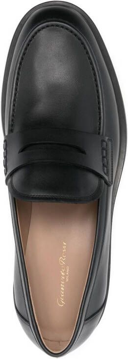 Gianvito Rossi Leren loafers Zwart