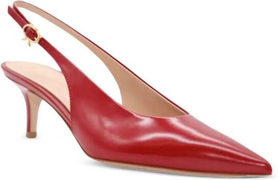 Gianvito Rossi Leren slingback pumps Rood