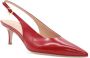 Gianvito Rossi Leren slingback pumps Rood - Thumbnail 2