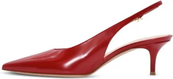 Gianvito Rossi Leren slingback pumps Rood