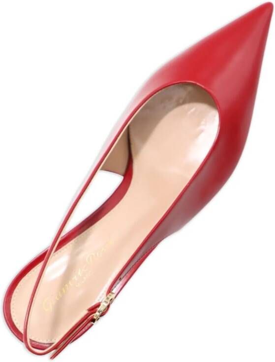 Gianvito Rossi Leren slingback pumps Rood