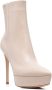 Gianvito Rossi Leren enkellaarzen Beige - Thumbnail 2