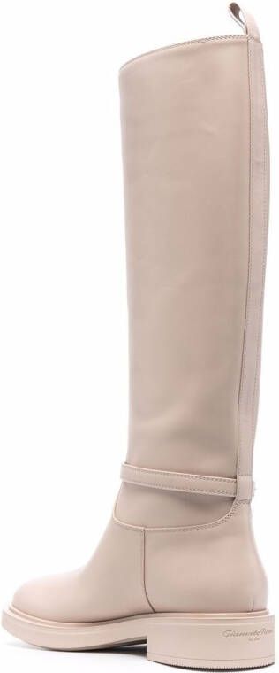 Gianvito Rossi Leren laarzen Beige