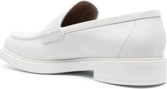 Gianvito Rossi Leren loafers Wit